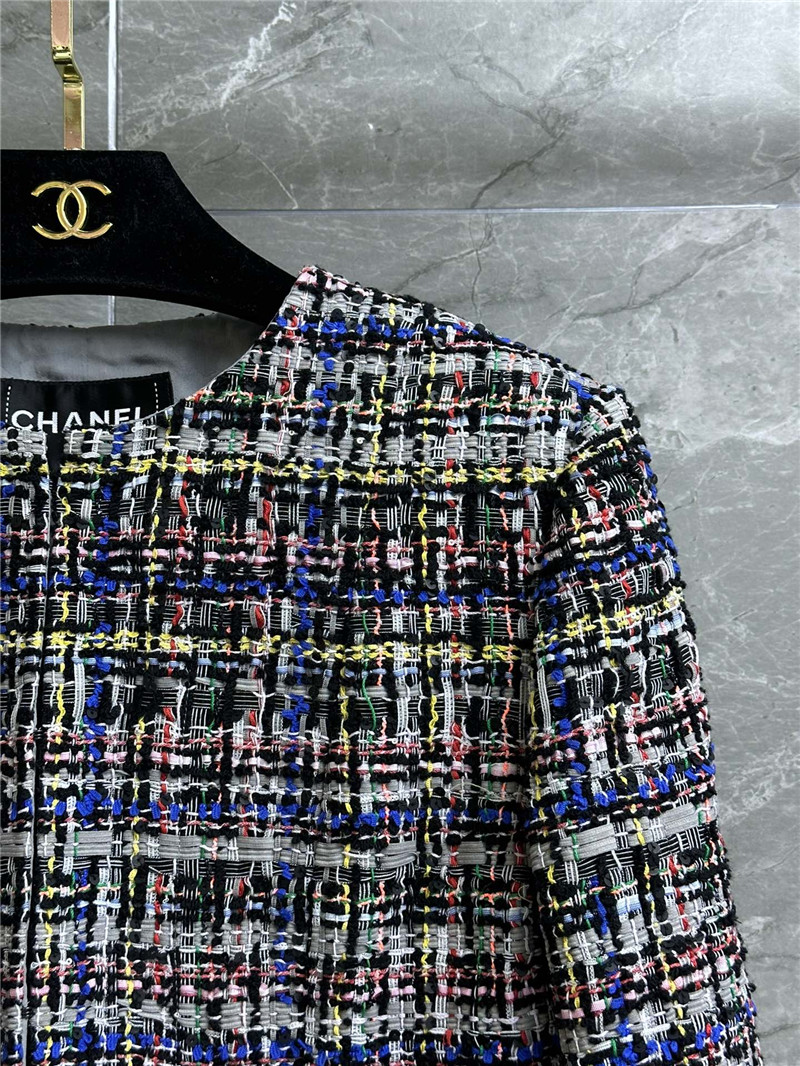 Ch**el colorful tweed short coat