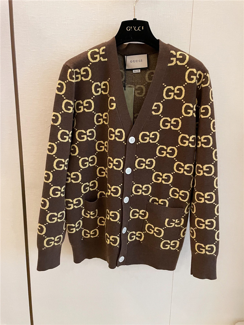 Gvc*1 monogram gg jacquard cardigan