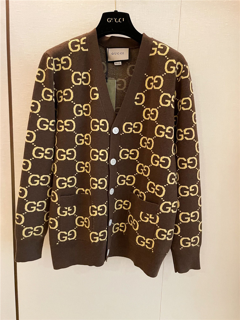 Gvc*1 monogram gg jacquard cardigan