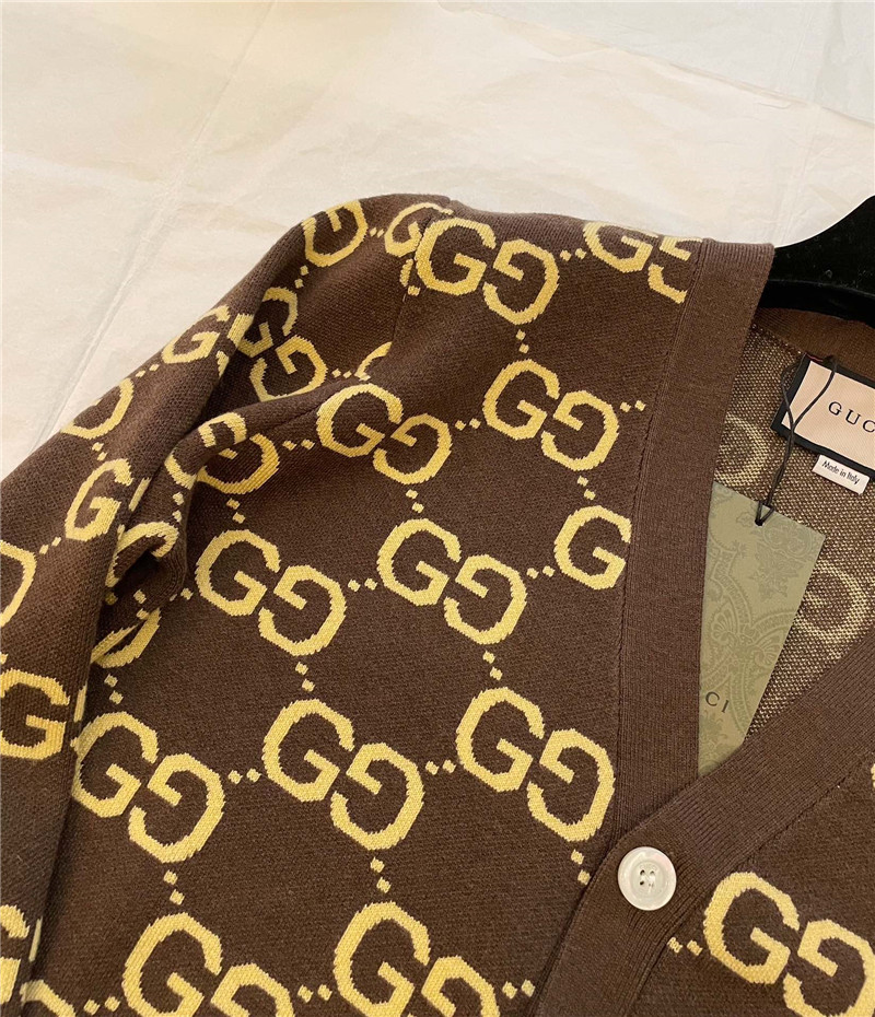 Gvc*1 monogram gg jacquard cardigan