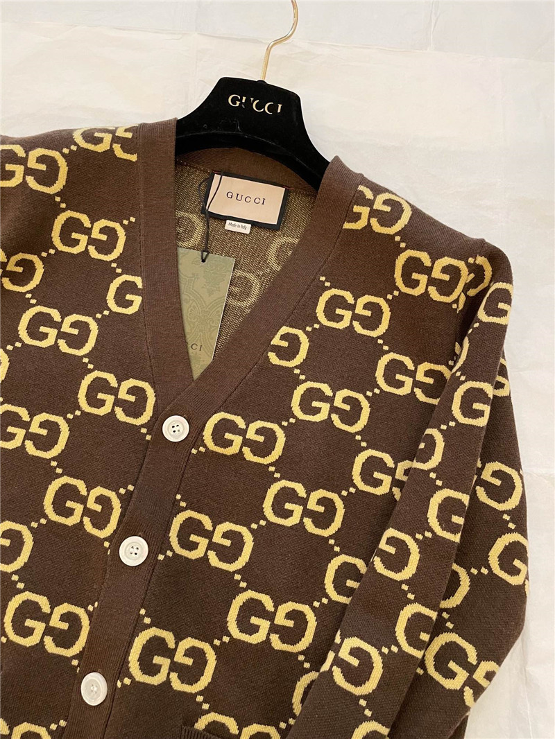Gvc*1 monogram gg jacquard cardigan