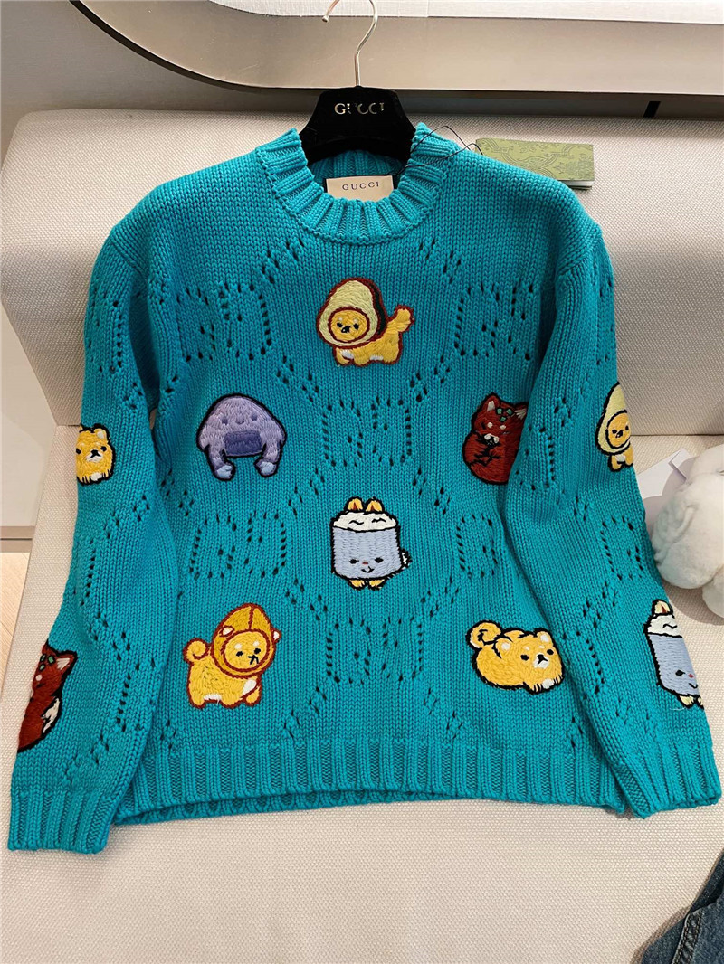 Gvc*1 animal knitted cotton sweater