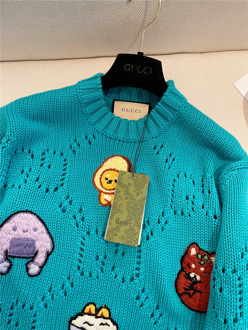 Gvc*1 animal knitted cotton sweater