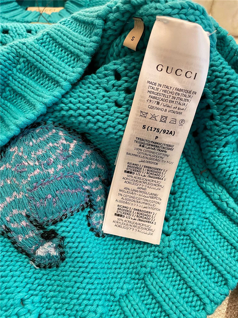 Gvc*1 animal knitted cotton sweater