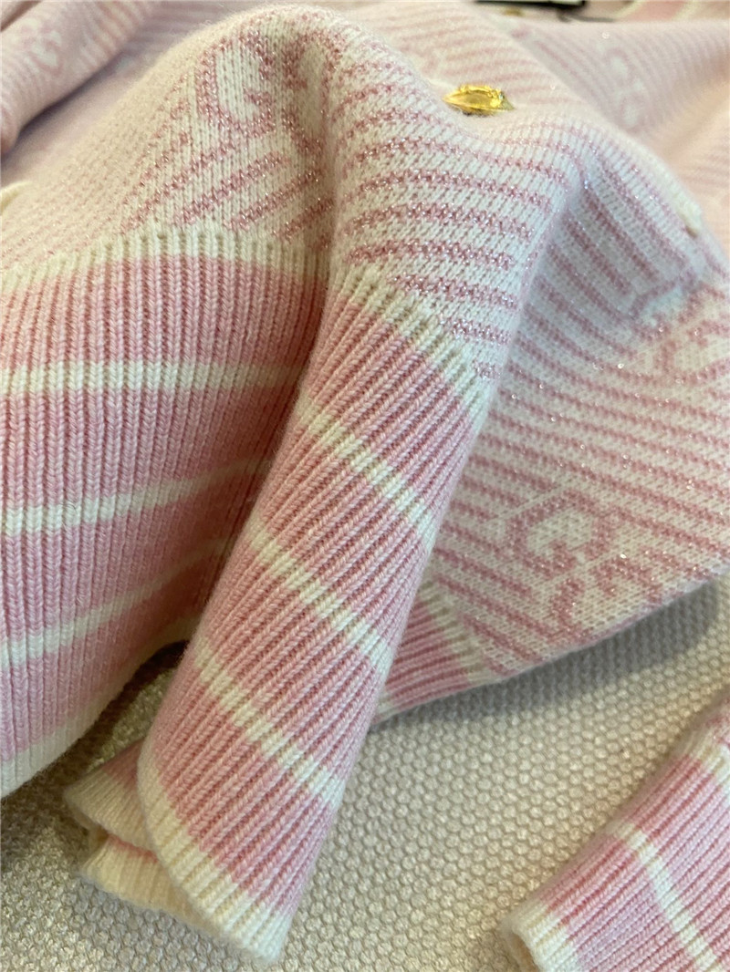 Gvc*1 jacquard gg knitted cardigan pink