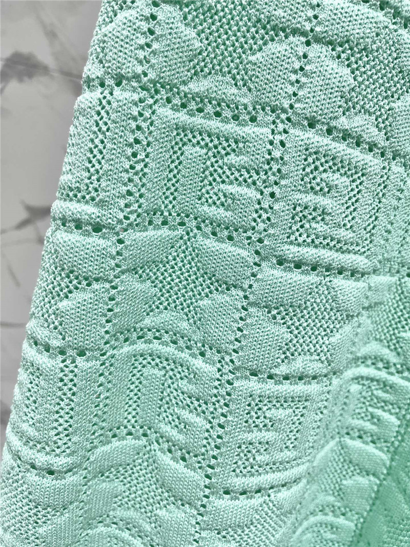 Balmain jacquard knit long sleeveless dress