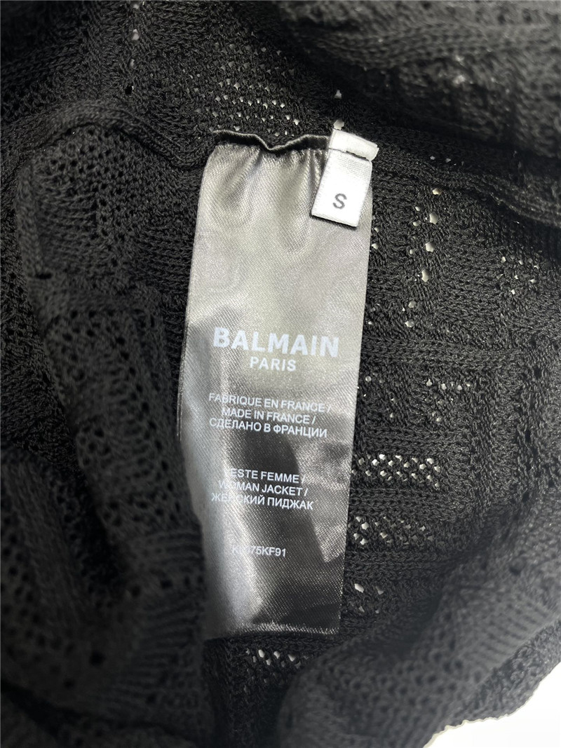 Balmain jacquard knit long sleeveless dress