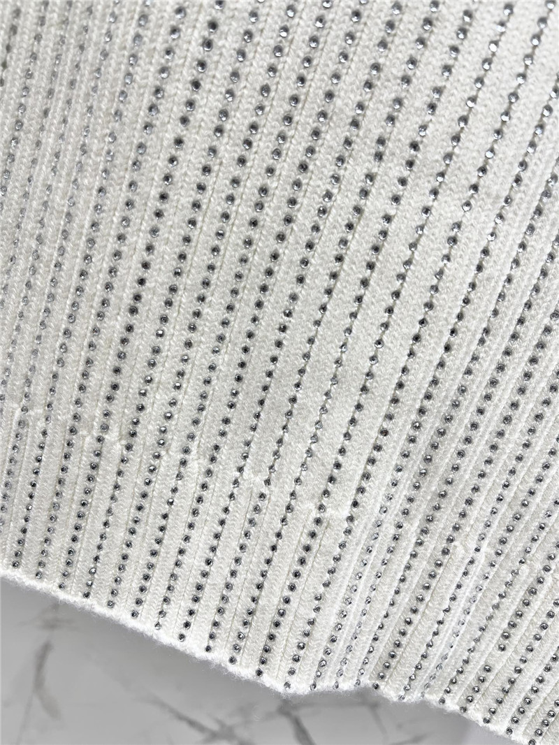 Ch**el logo crew neck sweater white