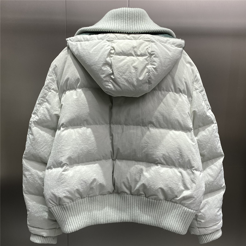 H**me5 turtleneck hooded down jacket