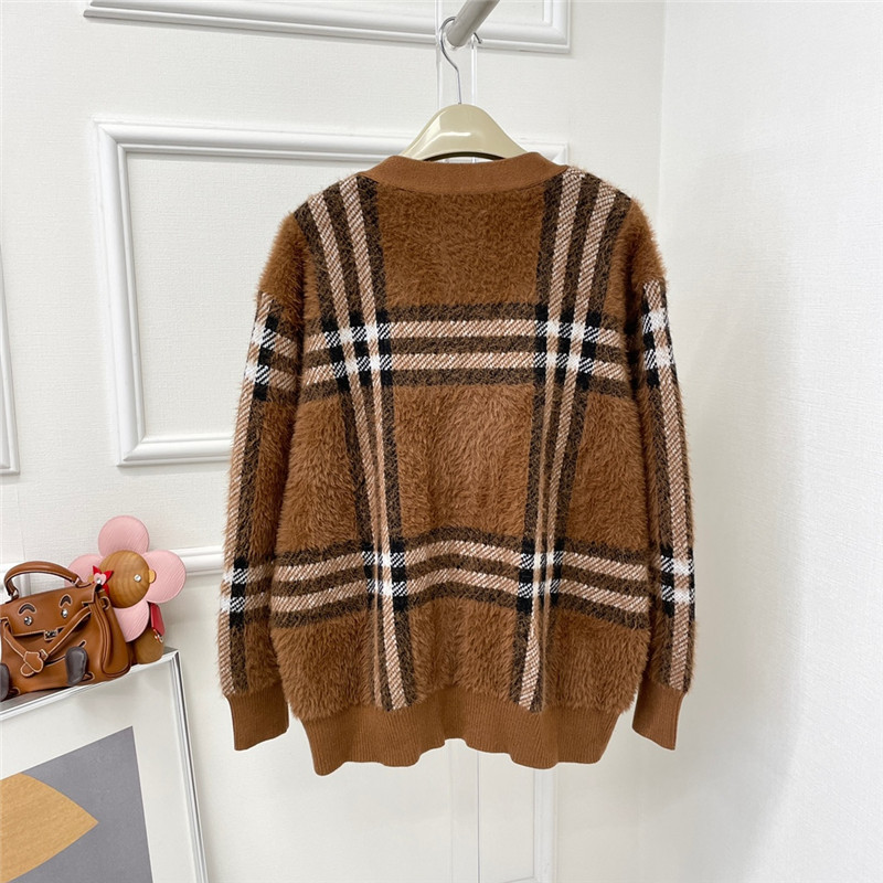 Bv*b*rry classic checked cardigan
