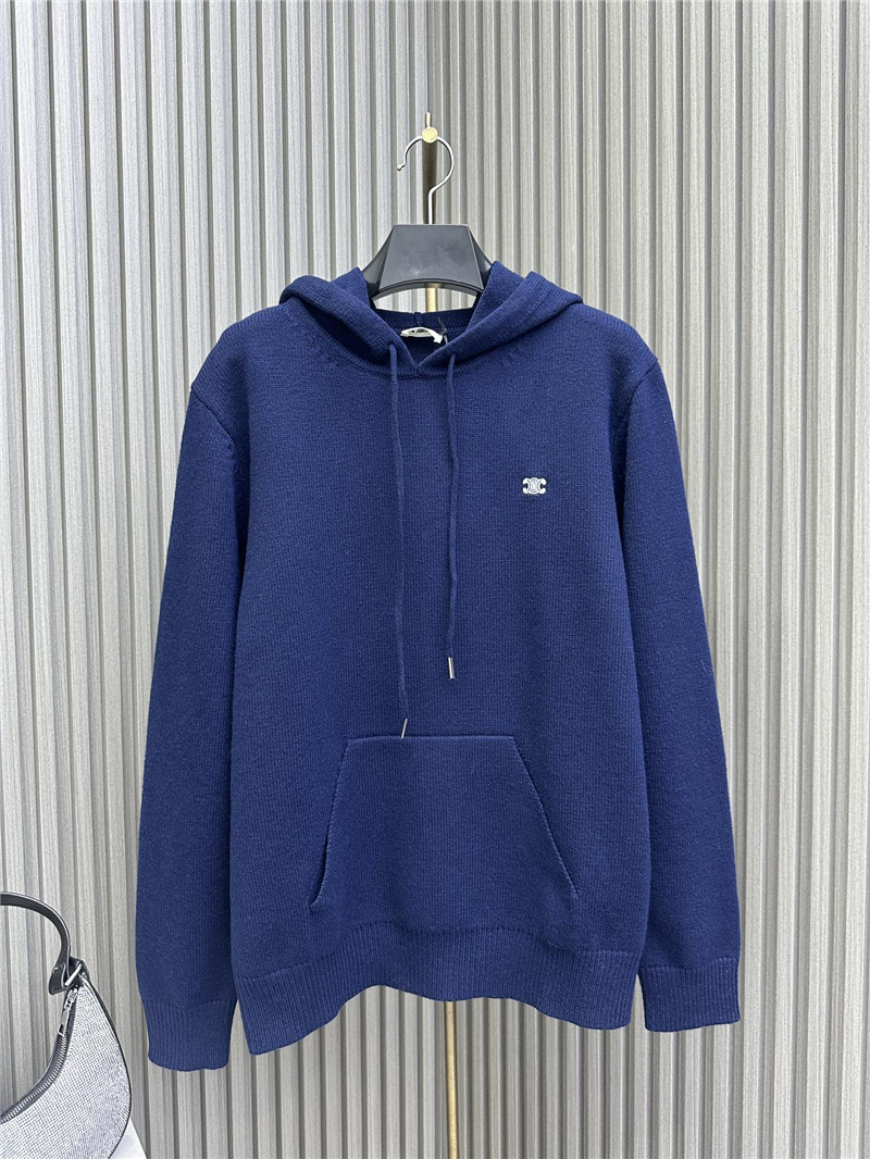 Ce1i*e logo hooded sweatshirt blue