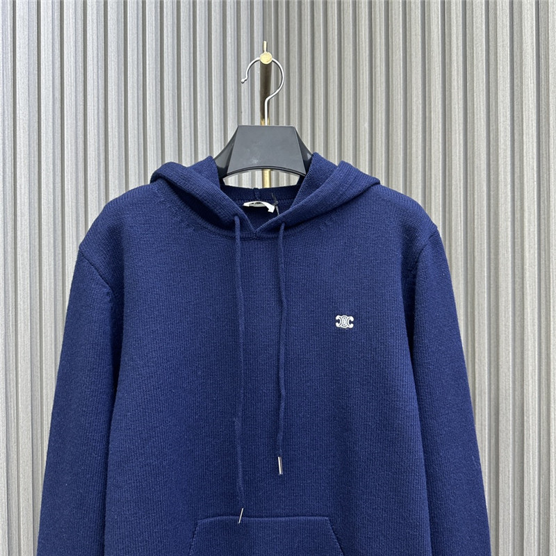 Ce1i*e logo hooded sweatshirt blue