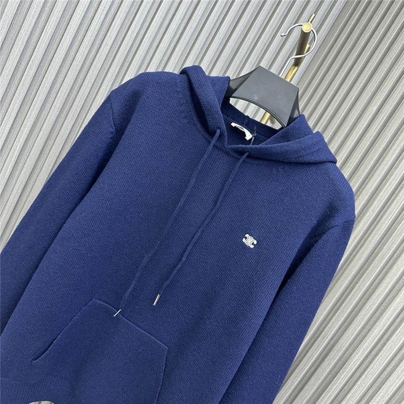 Ce1i*e logo hooded sweatshirt blue
