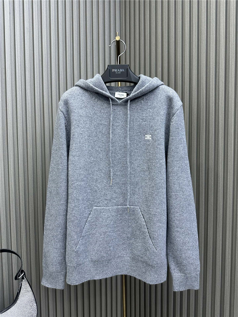 Ce1i*e logo hooded sweatshirt grey