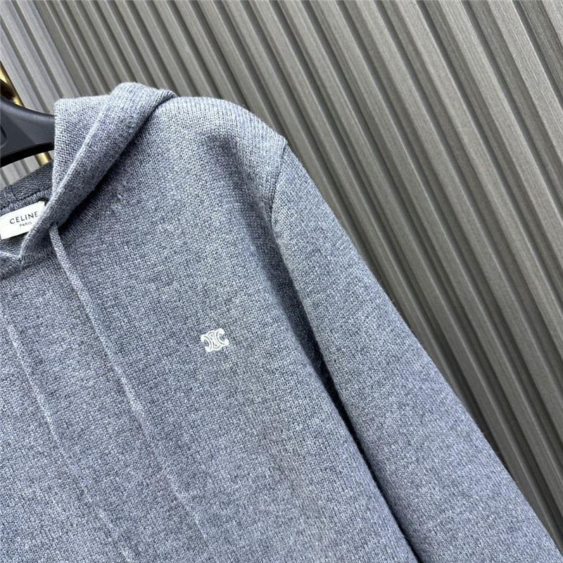 Ce1i*e logo hooded sweatshirt grey