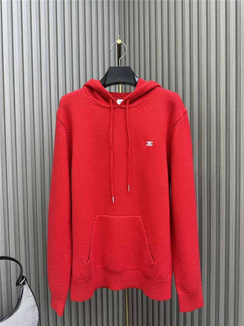 Ce1i*e logo hooded sweatshirt red