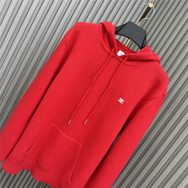 Ce1i*e logo hooded sweatshirt red