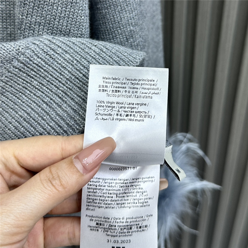 Va1e*ntin0 feather-trimmed wool sweater