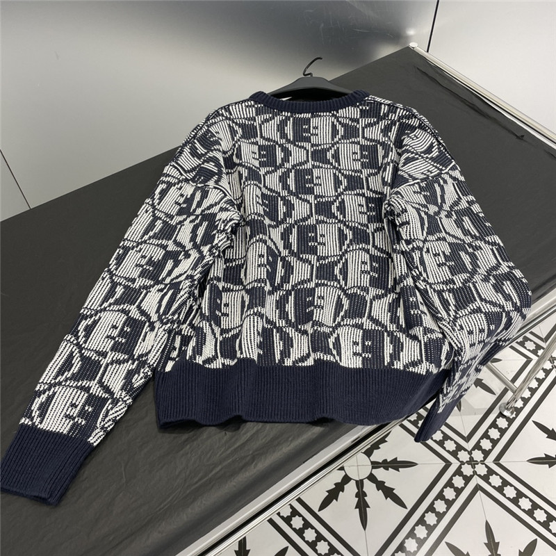 Acne Studios Jacquard Sweater Navy