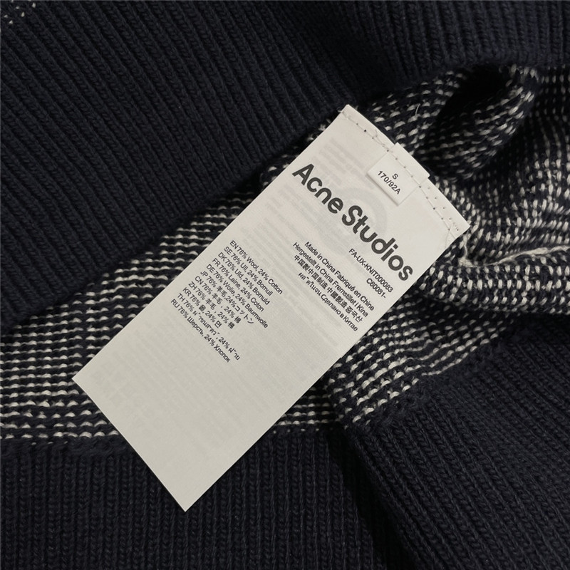 Acne Studios Jacquard Sweater Navy