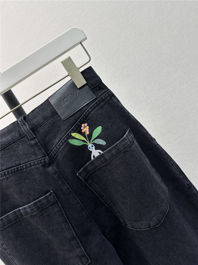 L0ew* new ginseng essence embroidery series jeans