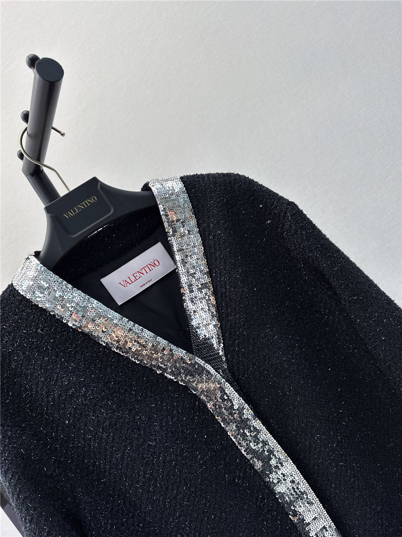 Va1e*ntin0 new sequin embroidered tweed jacket