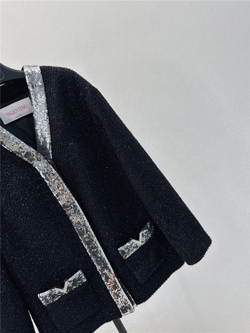 Va1e*ntin0 new sequin embroidered tweed jacket