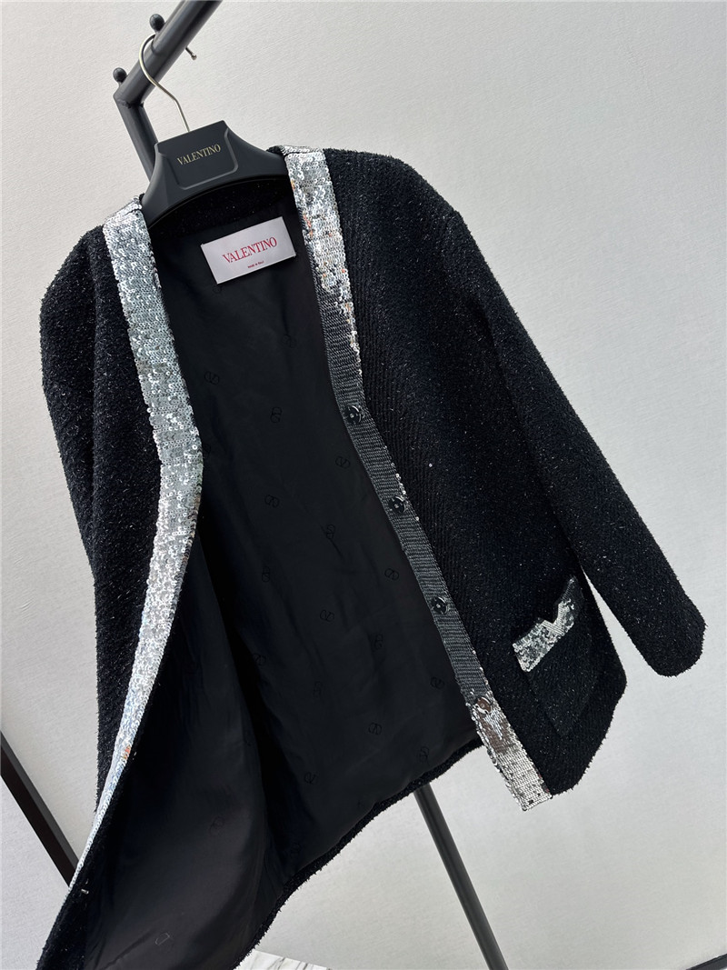Va1e*ntin0 new sequin embroidered tweed jacket