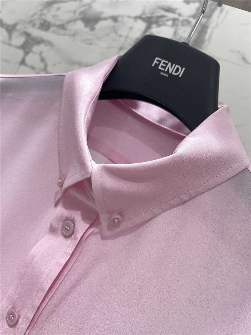 F**di new silk satin striped shirt