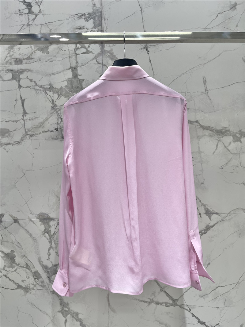 F**di new silk satin striped shirt