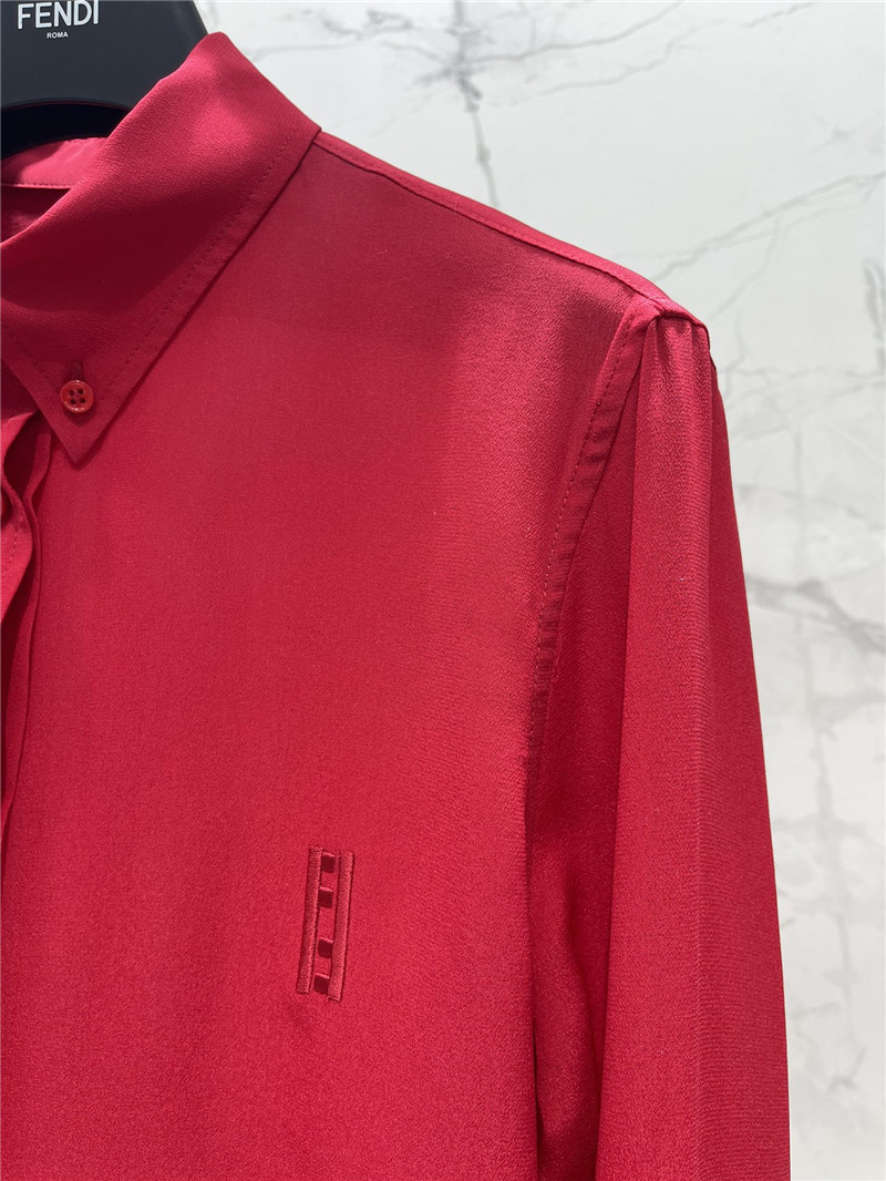 F**di new silk satin striped shirt