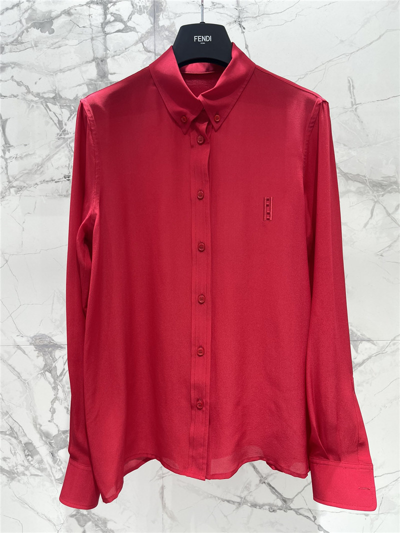 F**di new silk satin striped shirt