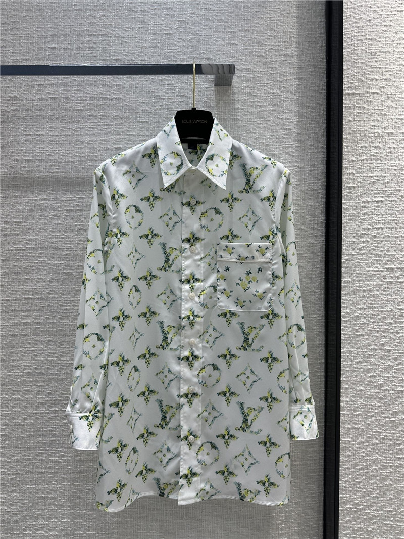 louis vuitton LV new grass green floral print lining
