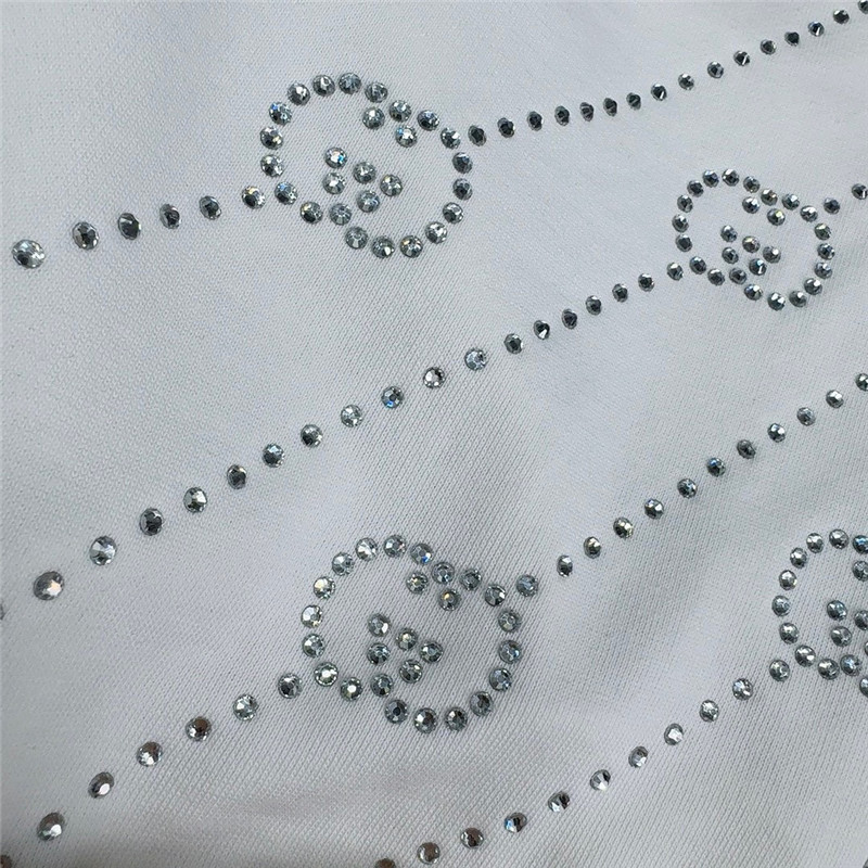 Gvc*1 embellished hooded sweatshirt white