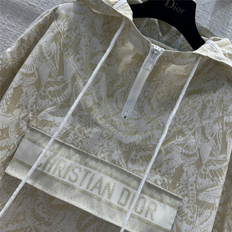 D10r rui butterfly flower element jacquard fabric hooded jacket
