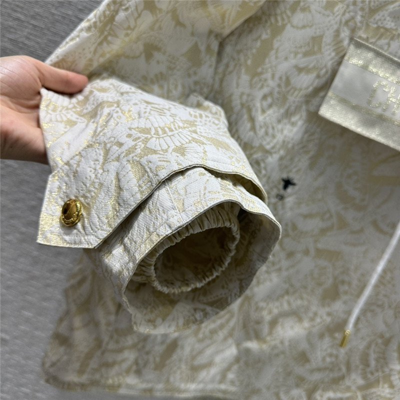 D10r rui butterfly flower element jacquard fabric hooded jacket