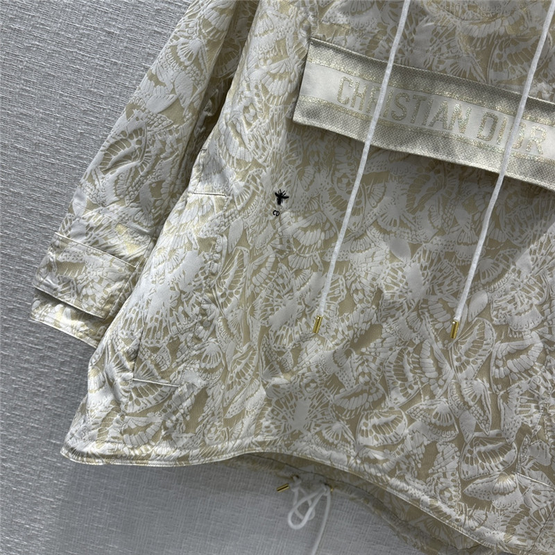 D10r rui butterfly flower element jacquard fabric hooded jacket