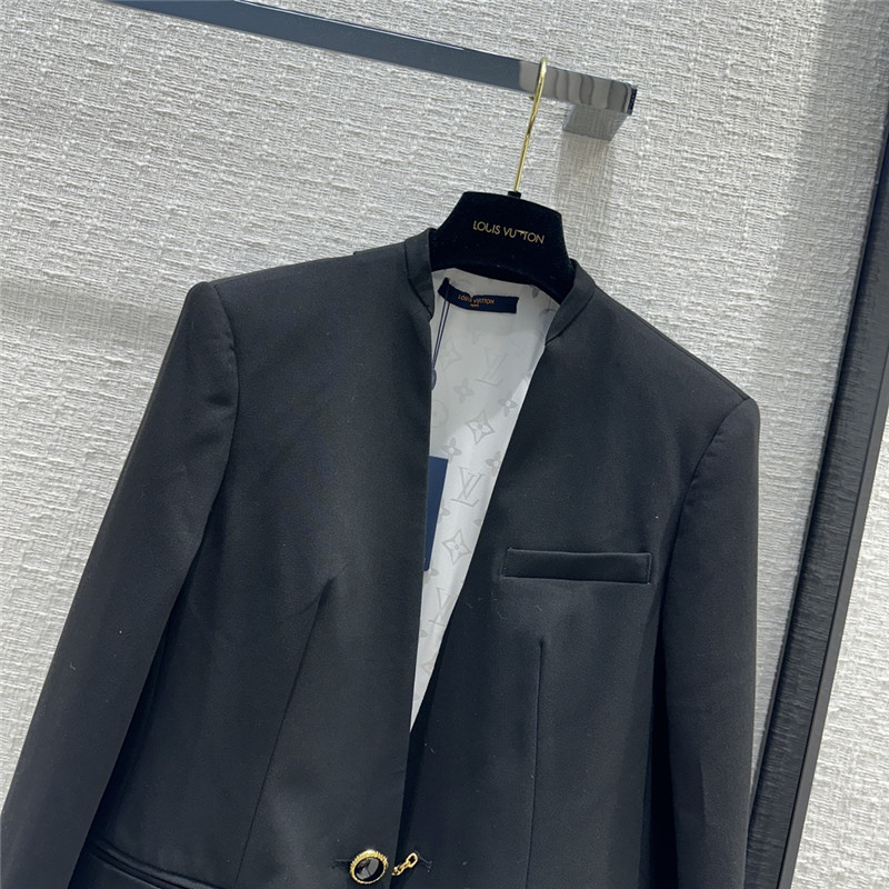 louis vuitton LV collarless blazer