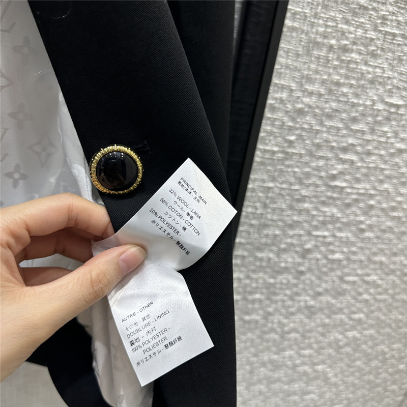 louis vuitton LV collarless blazer