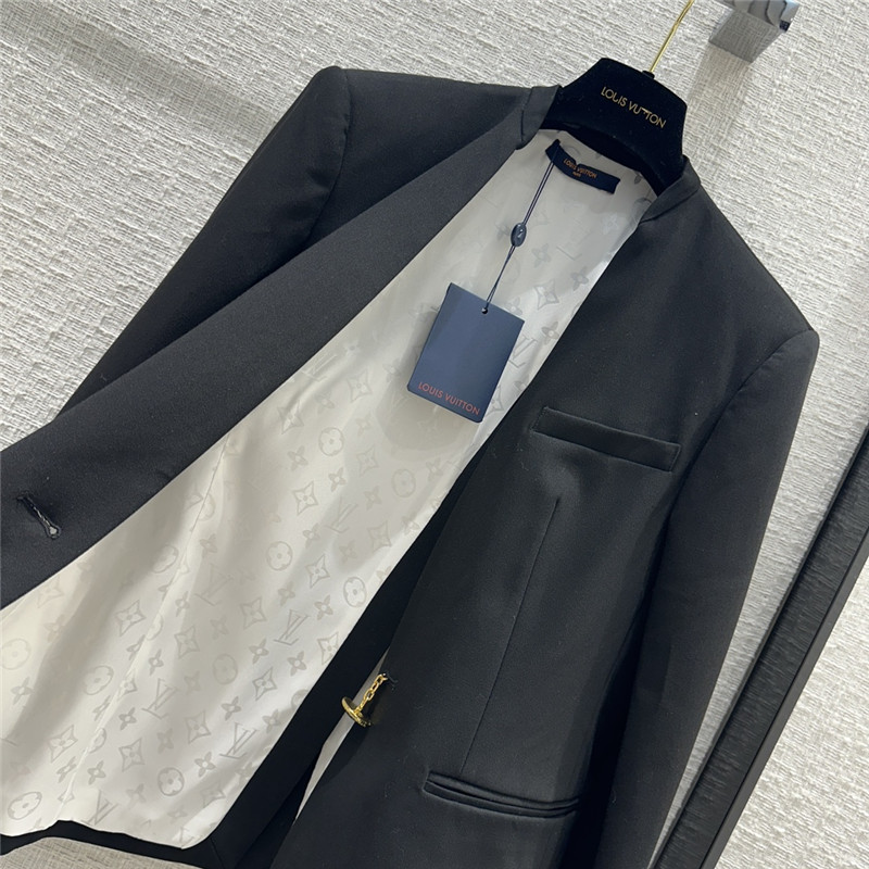 louis vuitton LV collarless blazer