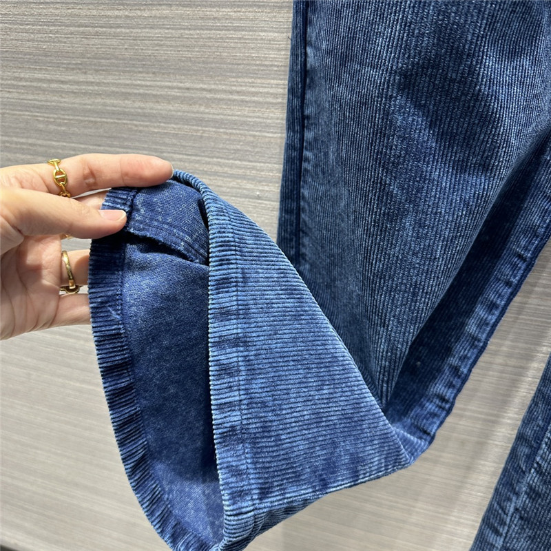 M1um1u distressed washed corduroy overalls jumpsuit