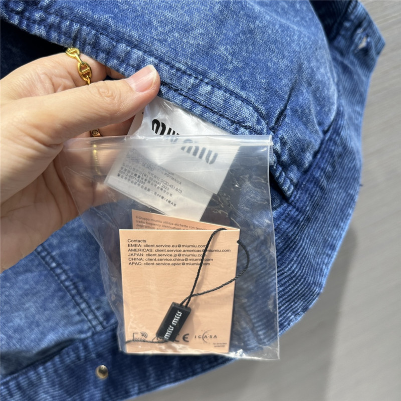 M1um1u distressed washed corduroy vest jacket