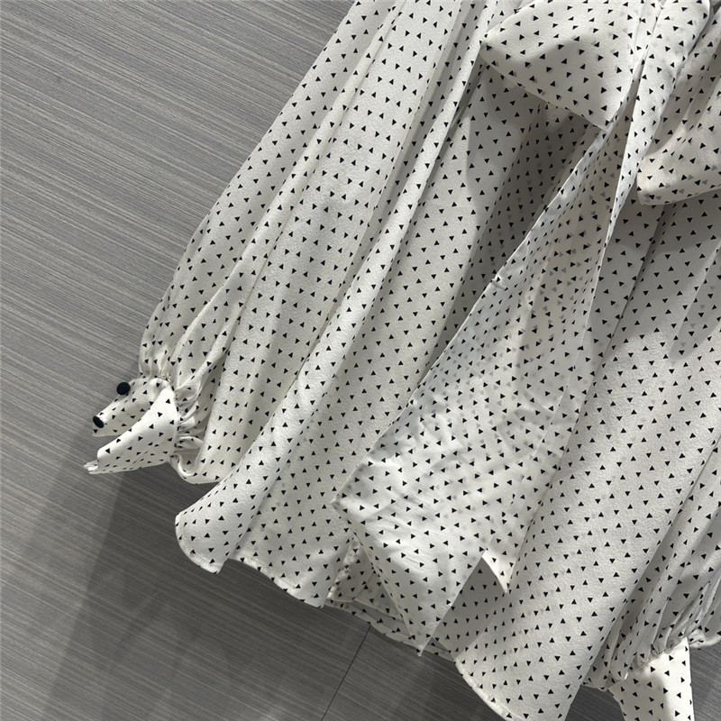 Balmain triangle polka dot printed silk shirt