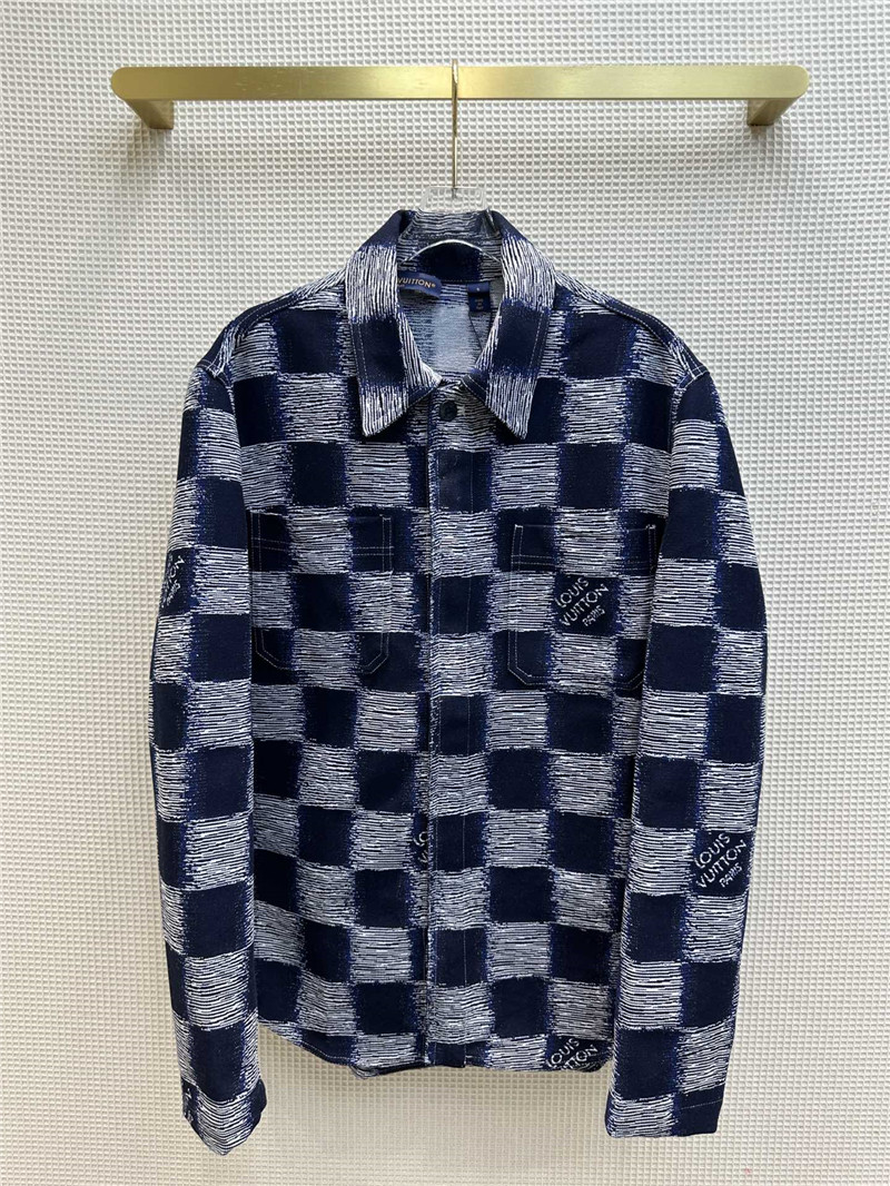 Ce1i*e blue logo checkerboard shirt