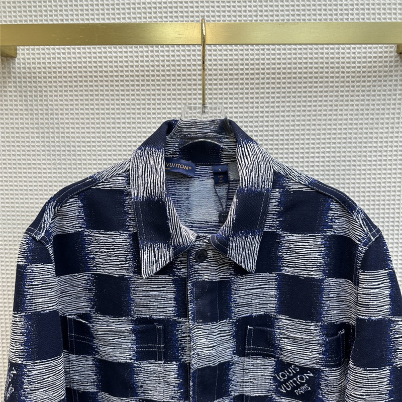 Ce1i*e blue logo checkerboard shirt