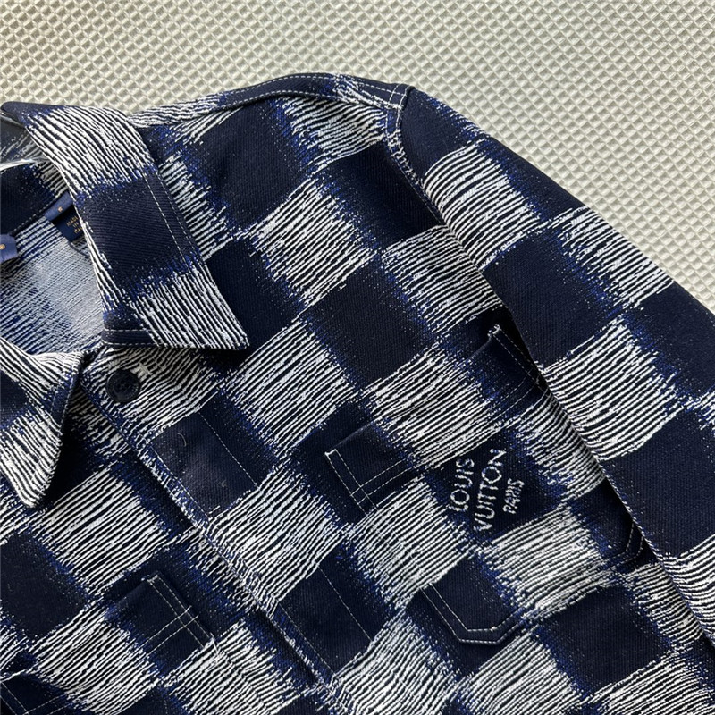 Ce1i*e blue logo checkerboard shirt