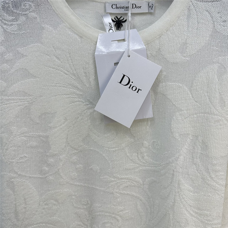 D10r jacquard see-through knit sweater