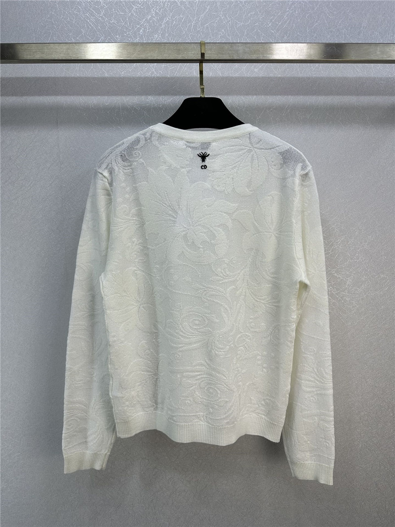 D10r jacquard see-through knit sweater