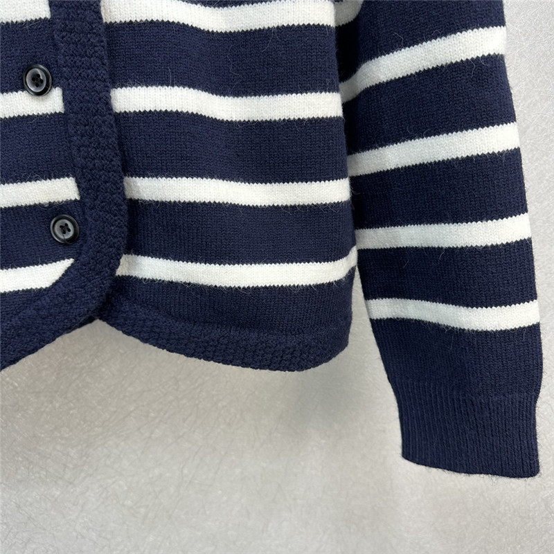 Ce1i*e appliqué striped cardigan