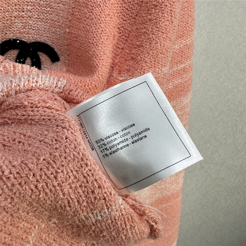 Ch**el logo plaid knitted cardigan